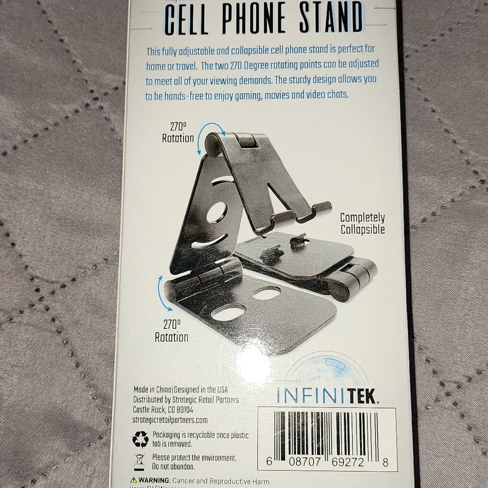 Black Adjustable Cell Phone Stand